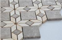 Mosaïque vert foncé mixte Beige pierre naturelle marbre Design cuisine salle de bains carreaux mosaïque pour mur sol