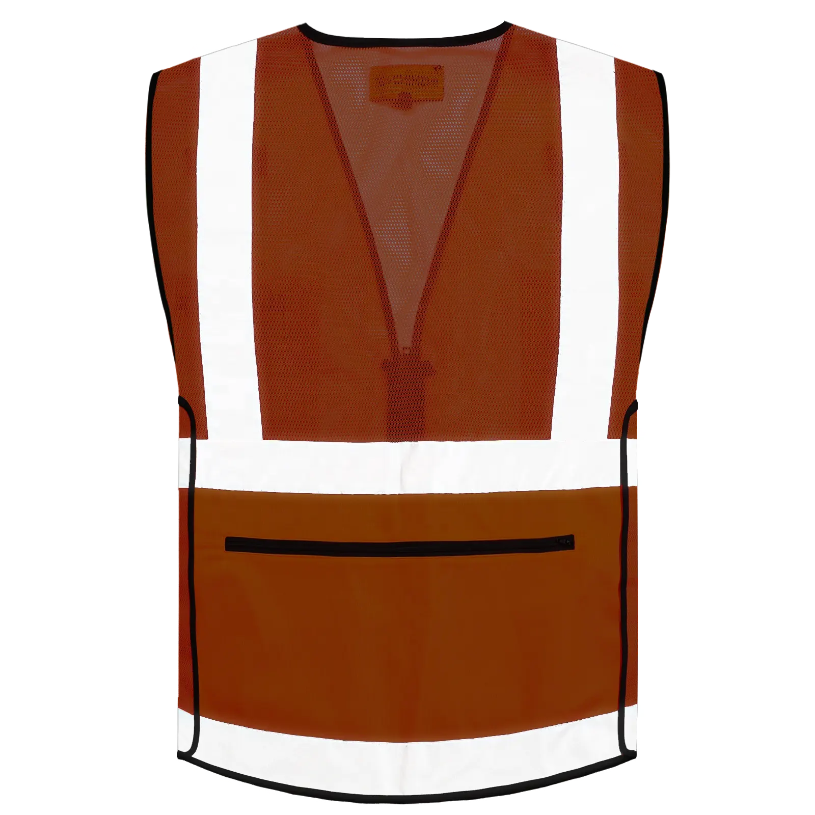 Hi Vis Áo Gi Lê An Toàn Xây Dựng Lưới Màu Cam Áo Gi Lê An Ninh Phản Quang Đồ Đi Làm Nhiều Túi