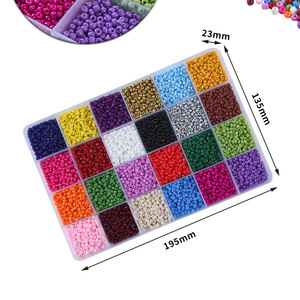 ลูกปัดแก้ว DIY 24 สี คละสี สำหรับทำเครื่องประดับแฮนด์เมด ขนาด 2 มม. 3 มม. 4 มม. วัสดุสำหรับร้อยลูกปัด - Product Image 3