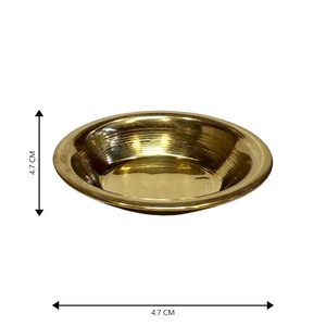 Juego de Thali Tradicional de Latón para Pooja Bhog con Plato, Tazón, Vaso y Cuchara, Juego Decorativo para Rituales de Templo y Festividades - Product Image 4
