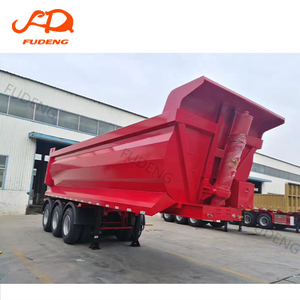 Remolque Volquete Trasero en Forma de U de 3 Ejes Personalizado FUDENG, Remolque Volquete con Cilindro Hidráulico de 40-45 Metros Cúbicos en Venta en Sierra Leona - Product Image 6