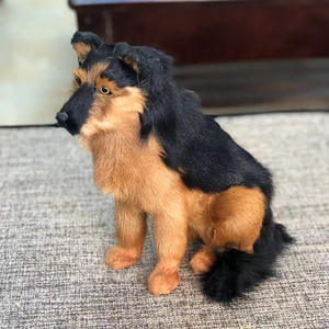 आभूषण कृत्रिम पशु मॉडल शिल्प पालतू खिलौने कमरे में रहने वाले जर्मन शेफर्ड घर सजावट बैठे यथार्थवादी कुत्ते - Product Image 6