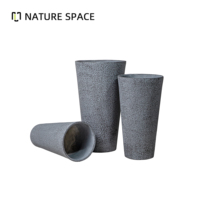 Pots à fleurs en ciment en gros, revêtement poudré, durables, écologiques, pour la maison et le jardin, couleur personnalisée