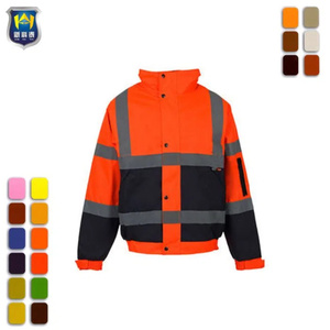 Mono de alta visibilidad personalizado, ropa de <span class=keywords><strong>trabajo</strong></span> de alta visibilidad, abrigo de <span class=keywords><strong>trabajo</strong></span>, chaquetas de <span class=keywords><strong>trabajo</strong></span> Softshell reflectantes de seguridad - Product Image 4