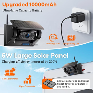 태양광 무선 9600mah 충전식 자기 히치 역 카메라 키트와 IFPoster 5in 디지털 무선 자동차 터치 스크린 모니터 - Product Image 4