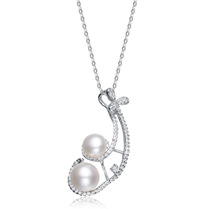 TD Collette Z collana di perle uniche zirconi in argento Sterling