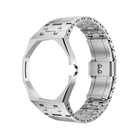 Correa de Acero Inoxidable de Lujo Lionorm para Reloj de Bolsillo Swatch Royal Pop, Conversión de Corona a las 3 en Punto, Kit de Modificación Savonnette