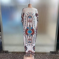 Nouveau style de robe africaine décontractée confortable et ample en coton à la mode pour femmes, Bubu, robe imprimée de grande taille
