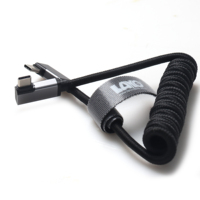 Câble de données rouge Type C mâle-mâle à 90 degrés, en cuivre pur, gaine en nylon, gaine en PVC, pour caméra, garantie 12 mois