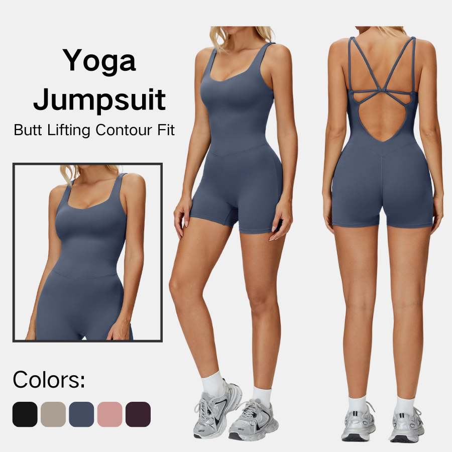 Yoga Women V Neck Cross Back Padded Yoga Top Stretchy Workout Tank Athletic Fitness Wear Soft Fabric High Support Performance
