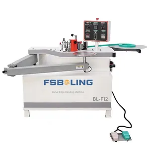 PVC melamine plastic office furniture curve hot air press edge banding machine