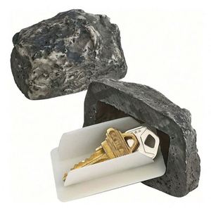 Boîte à clés dissimulée pour patio extérieur, personnalisée, en forme de petite pierre décorative - Product Image 1