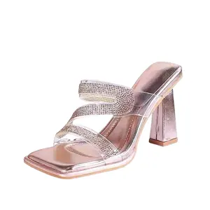 Diamond TPU Bottom Material Sandal Upper Rhinestone Lady Footwear Accessory