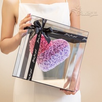 Vente en gros de roses éternelles multicolores en boîte cadeau pour anniversaire, fête des enseignants, Saint-Valentin et Noël