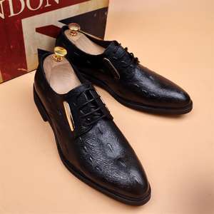 Men's Oxford <b>shoes</b>, made of genuine leather and cowhide, soft, formal and casual <b>style</b> wedding dress <b>shoes</b> - Product Image 4