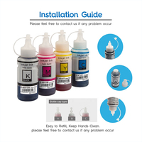 70ml botol kompatibel warna Premium tinta isi ulang berbasis air Tintas untuk L220 L3060 tinta pewarna Printer