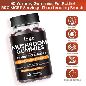 Nấm Gummies là một hỗn hợp 10 trong 1 có chứa Reishi gà tây đuôi <span class=keywords><strong>Shiitake</strong></span> Chaga Đông Trùng Hạ Thảo nấm nút trắng và nhiều hơn nữa - Product Image 5