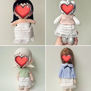 Falda de encaje universal para muñecas de algodón de 10 cm, Zsiga OB24 1/6 BJD, vestido de pastel blanco en capas, accesorios de ropa para muñecas, venta al por mayor - Product Image 3