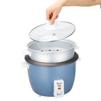 Cuisinière à riz électrique automatique intelligente pour la maison, avec fonction de maintien au chaud, tasse à mesurer, acier inoxydable, forme de tambour antiadhésif