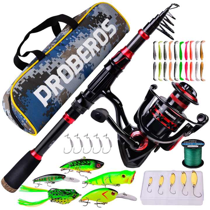 carbon fiber telescopic fishing rod and Reel Combos HA 3000 Carbon Fiber Telescopic 8 Sections