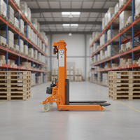 Chariot élévateur portable d'usine, petite taille, hauteur de levage 1,2/1,6 m, capacité de charge 300 kg, pneus en polyuréthane, électrique, détachable