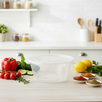 Conteneur alimentaire rond jetable en PP transparent pour sushis, nouilles, jus, emballage à emporter