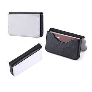 Porte-cartes <span class=keywords><strong>de</strong></span> <span class=keywords><strong>visite</strong></span> en toile en cuir PU personnalisé par sublimation avec intérieur floqué porte-cartes nominatives personnalisé par impression à chaud - Product Image 5