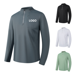 Ropa de gimnasio de manga larga de compresión de secado rápido personalizada para hombre, ropa de entrenamiento deportivo de nailon grueso para Fitness para correr adultos - Product Image 2