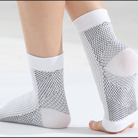 Manchons de compression pour pieds à bout ouvert, chaussettes de soutien de la cheville, soutien élastique de la voûte plantaire pour la course, la marche, le sport, la remise en forme, hommes et femmes