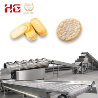 Chaîne de production de snacks et de galettes de riz HG entièrement automatique en acier inoxydable, stérilisateur alimentaire, moulin à gâteaux de riz, 220V/380V 100L