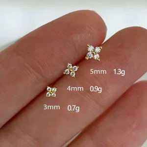 Boucles <span class=keywords><strong>d</strong></span>'oreilles fleur <span class=keywords><strong>d</strong></span>élicates pour femmes coréen mignon Zircon couleur or Piercing Cartilage <span class=keywords><strong>oreille</strong></span> goujons <span class=keywords><strong>femme</strong></span> esthétique bijoux cadeau - Product Image 5