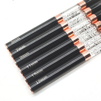 Lot de Pinceaux Double Face pour Nail Art de Haute Qualité, Liner 5/7/9/11/13/15mm, Pinceau Gel UV avec Manche en Strass pour Traçage de Lignes