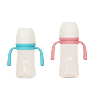 ขวดนม PP ปลอดสาร BPA เอนฟีโล ความจุสูง 300 มล./240 มล. แก้วนมซิลิโคนป้องกันอาการโคลิคขวดนมคอกว้าง 0-12 เดือนมีด้ามจับ - Product Image 3