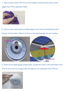 Yuens TPU ฐานหลังคาพีวีซีแนวตั้งระบบพลังงานแนวตั้งเฟรมพลังงานสนับสนุนสำหรับแผงเซลล์แสงอาทิตย์ - Product Image 6