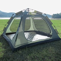 Tente de tourisme de montagne ultralégère, tente pop-up automatique à trois secondes d'entraînement tente familiale camping extérieur étanche pour les voyages