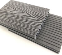 Maßgefertigte Verbund-Hohlkammer-Runddielen mit Holzoptik, Wasserfeste WPC-Terrassendielen mit 3D-Prägung für Außenbereiche