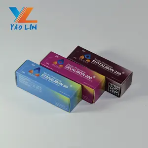 Commande officielle stéroïde pharmaceutique emballage petite boîte de papier 10 ml flacon en verre boîte