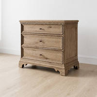 Table de chevet moderne en bois avec 3 tiroirs, meuble de rangement pour chambre à coucher