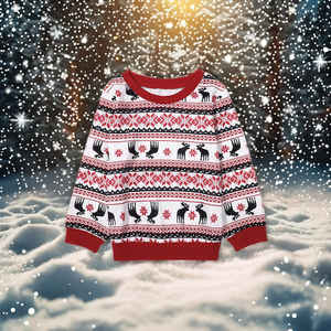 2026 NEW KJ 2024 Winter High Quality OEM/OEM 100% Cotton <strong>Jumper</strong> Custom Long Sleeve Pullover Knitted Family <strong>Christmas</strong> Sweater - Product Image 2
