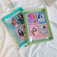 Carpeta de 6 anillas con cremallera transparente, álbum de fotos de boda, cubierta de pvc, tarjeta suave, álbum de fotos para bebé, a5, a6, suministros de oficina