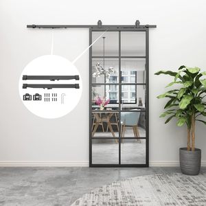 Arrêt doux Fermer Raccord En Acier Moderne Grange Coulissante En Bois Porte Quincaillerie Vis Tigrou - Product Image 4