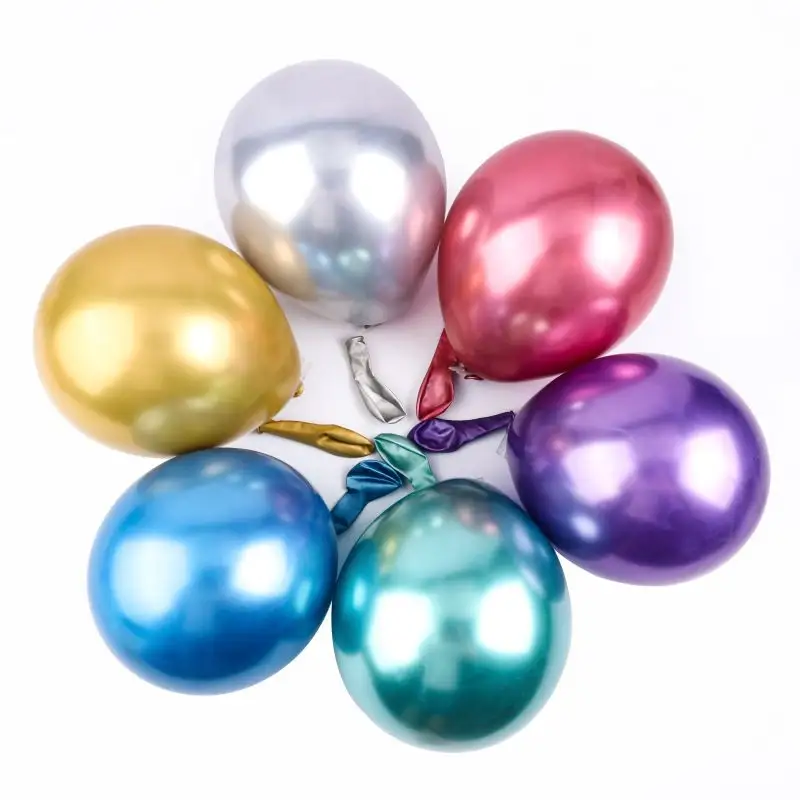 नए धातु के गुब्बारे सुनहरे 5/10/12/18/36 इंच सफेद मोती धातु के गुब्बारे बहुरंगा धातु के गुब्बारे 12 इंच