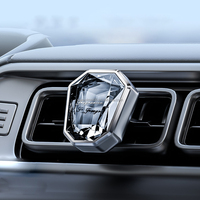 Diffuseur de parfum pour voiture à clipser sur grille d'aération, design cristal de luxe, rechargeable, pour huiles essentielles