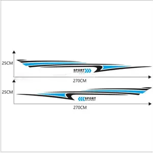 ビニールステッカーカスタムグラフィックストライプデカールレーシングカーエクステリアアクセサリーステッカーカーサイドステッカー