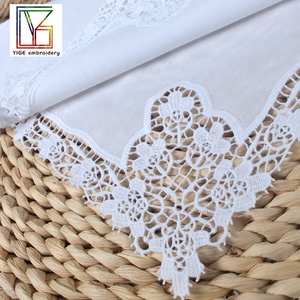 Pañuelo <span class=keywords><strong>de</strong></span> encaje <span class=keywords><strong>de</strong></span> tela <span class=keywords><strong>de</strong></span> algodón suave, pañuelo bordado blanco Diy cuadrado <span class=keywords><strong>de</strong></span> encaje nupcial <span class=keywords><strong>de</strong></span> lujo, logotipo personalizado <span class=keywords><strong>de</strong></span> algodón - Product Image 4