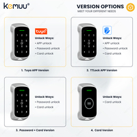 Cerradura Inteligente para Gabinete de Aleación de Zinc Anticorrosión con Certificación ASEAN OEM/ODM, con Código de Aplicación Ttlock Tuya, Tarjeta RFID para Hotel, Gimnasio, Oficina