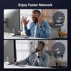 UGREEN Adaptador WiFi para PC de Escritorio, AX900 USB WiFi 6 Adaptador con 5GHz/2,4 GHz Dual Band, 6dBi Antena de Alta Ganancia, - Product Image 5