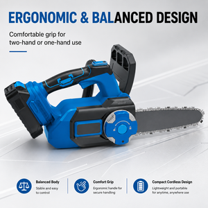 Sierra de cadena eléctrica sin escobillas de 800W y 12 pulgadas, herramienta sin accesorios con bloqueo de seguridad, compatible con la plataforma de baterías <span class=keywords><strong>Makita</strong></span>, <span class=keywords><strong>cortadora</strong></span> de <span class=keywords><strong>madera</strong></span> - Product Image 3