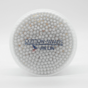 Bâtonnets de <span class=keywords><strong>coton</strong></span> en <span class=keywords><strong>bambou</strong></span> naturel, 300 pièces, embouts simples et ronds, double embout, emballage en gobelet rond portable, écologique, usage quotidien - Product Image 1
