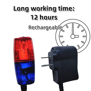 Lampada da Spalla LED <span class=keywords><strong>Lampeggiante</strong></span> Rossa e <span class=keywords><strong>Blu</strong></span>, Luce di Emergenza ad Alta Visibilità per Segnalazione Stradale - Product Image 3